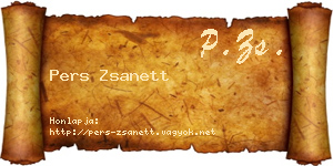 Pers Zsanett névjegykártya