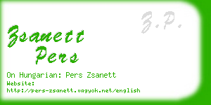 zsanett pers business card
